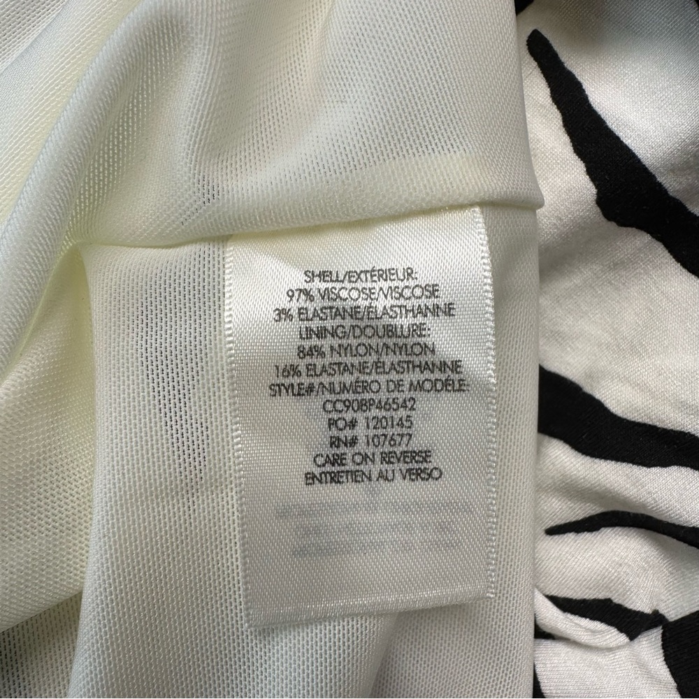 ALICE + OLIVIA Zebra-Print Sheath Bodycon Dress Size 6 - Picture 11 of 12
